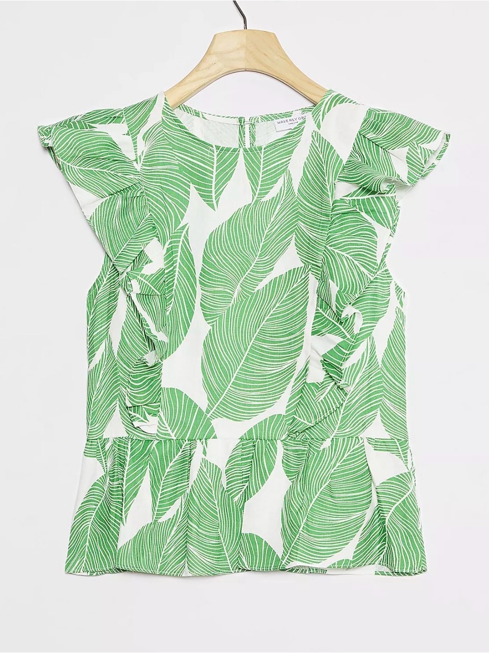 Waverly Grey‎ Anthropologie Botanique Ruffled Linen Blouse
